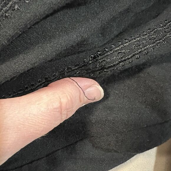 Ralph Lauren Smocked Off-Shoulder Black Blouse Cotton Modal M Women’s Top Medium - Picture 9 of 9